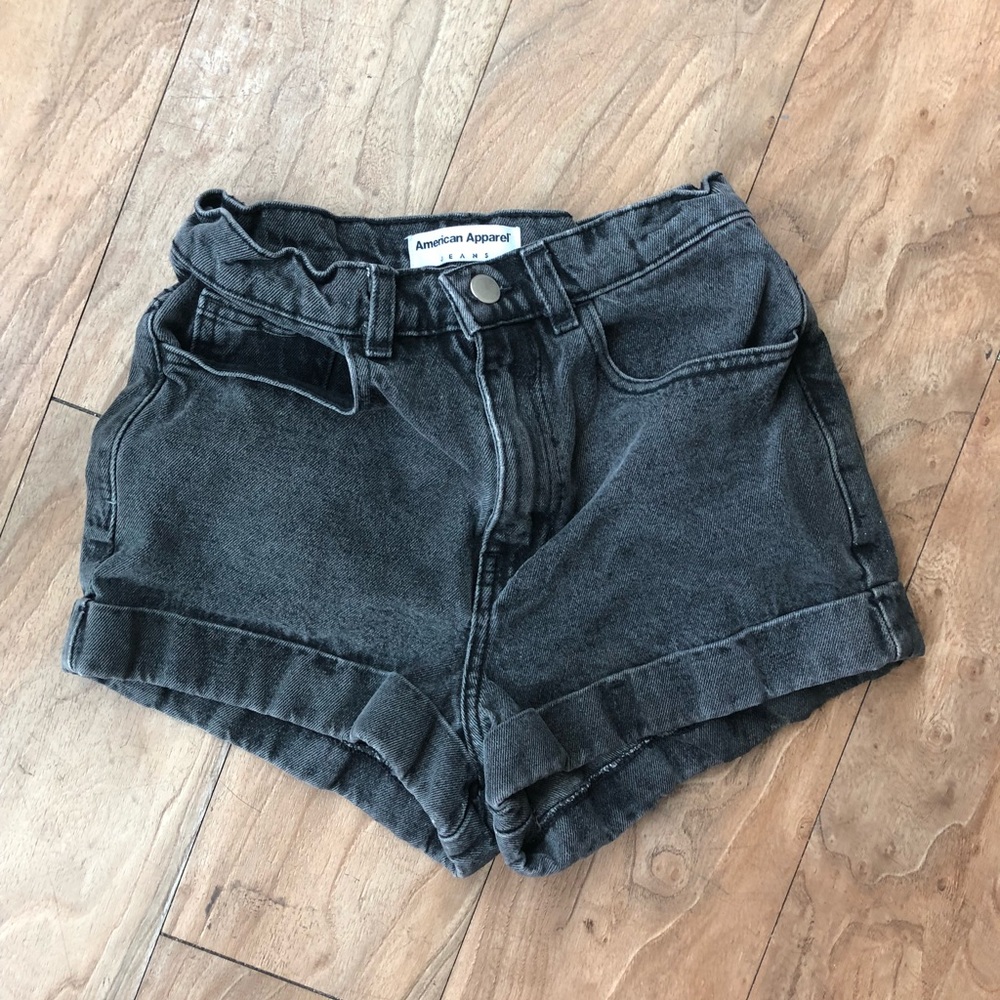 American Apparel High-Waisted Denim Shorts